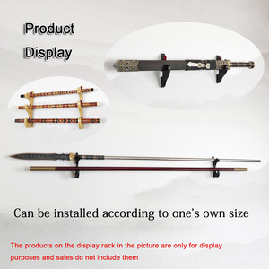 Support <span class=keywords><strong>mural</strong></span> multi-niveaux en bois et bambou pour l'affichage de sabres, type déconnectable, vente en gros - Product Image 3