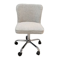 Chaises de bureau pivotantes en tissu de luxe, réglables en hauteur, blanches, neuves, pour la maison, avec roulettes