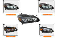 Kit de conversion de phares LED 12V TK pour modèles US 2003-2008 avec lentilles laser et feux de jour, nouveau, 6000K, 8000 Lumens