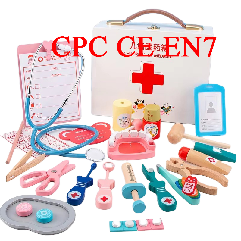 Wholesale Children Doctor Set Wooden Injection