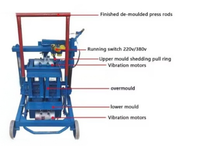 Machine électrique de fabrication de blocs creux en béton 2-45, petite machine à briques creuses en ciment, prix