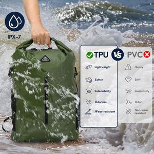 Free sample Oxford Waterproof Polyester Customized Roll-Top <b>Computer</b> <b>Backpack</b> with a Large Capacity for Business School - Product Image 2