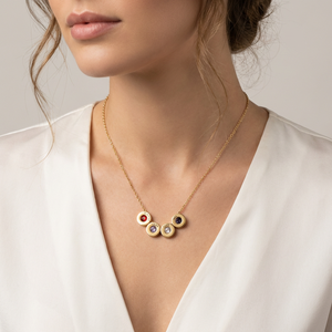 <span class=keywords><strong>Collar</strong></span> con Colgante de Piedra de Nacimiento Personalizado en Acero Inoxidable Chapado en Oro de 18K, Joyería con Gema de Cumpleaños Personalizada para Mujer, Regalo - Product Image 2