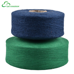Cai Vương Quốc ne10/1 Màu quân đội màu xanh lá cây chăn/thảm dệt tái sinh polyester bông nhuộm sợi - Product Image 3