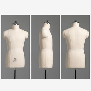 Maniquí de <span class=keywords><strong>Costura</strong></span> Tipo Pin para Ropa, Modelo de Medio Cuerpo Masculino para Sastres y Modistas - Product Image 2