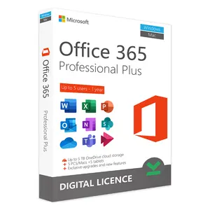 Ms Office 100%, Cuenta de oficina Personal 365 + contraseña para 5 PC, entrega rápida en línea, 365