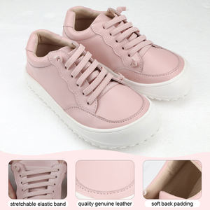 Chaussures décontractées ergonomiques minimalistes pour enfants en cuir respirant confortable avec collection de créateurs à coupe large - Product Image 3