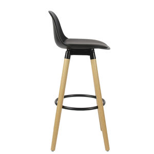 Silla de Bar de Madera de Haya con Patas de Metal <span class=keywords><strong>y</strong></span> Asiento Acolchado de PP para Cocina, Comedor <span class=keywords><strong>y</strong></span> Sala de Estar <span class=keywords><strong>DON</strong></span> - Product Image 2