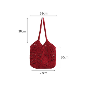 Sacs à main bohèmes d'été personnalisés avec logo, extra grands, brodés, sacs à main en crochet tissé à <span class=keywords><strong>la</strong></span> main pour femmes, sacs de plage en paille pour femmes - Product Image 5
