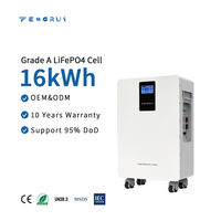 Batterie domestique FENGRUI 314Ah 80%~95% DoD, cellules LFP de qualité A réglables, 16kWh 51.2V