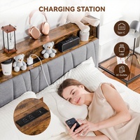 Cadre de lit en métal pliable et convertible, réglable, avec tiroirs de rangement, station de charge, écologique, durable et personnalisable