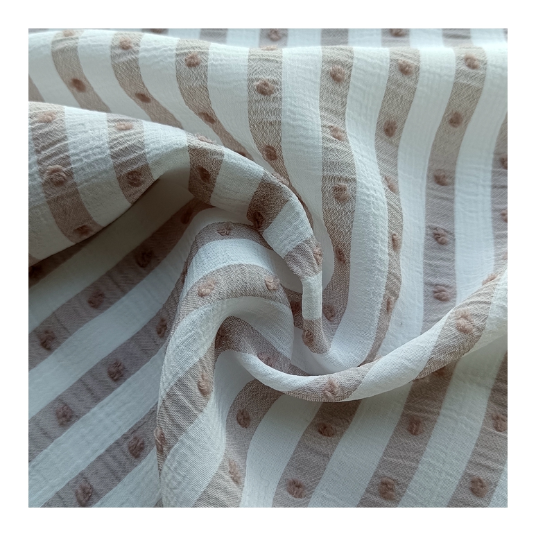 Катионная ткань с обрезанным рисунком, 100% полиэстер, креп, шифоновая вышивка, ткань в швейцарский горошек для платья, блузки