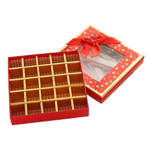 Kẹo Ngọt Valentines màu đỏ hộp sô cô la có thể nhìn thấy cửa sổ sô cô la Trống hộp thiết kế lạ mắt - Product Image 1