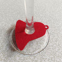 Breloques de Noël en feutre pour verres à vin, marqueurs de boissons réutilisables avec carte de notes, décoration intérieure, cadeaux de fête et essentiels de vacances