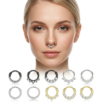 Xinfocus 2026 Design Tendance Anneau Clicker pour Septum, Anneaux de Nez, Piercing à Segment Articulé pour Cartilage, Hélix, Tragus