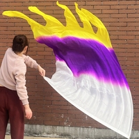 Drapeaux en soie pour la louange avec pointes, voile de danse de louange, bannière de danse chrétienne, flexible