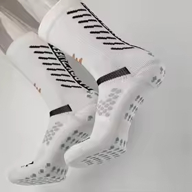 Custom White Sport Crew Soccer <b>Socks</b> Anti-Slip Grip Athletic Running Football <b>Socks</b> Custom Design High Quality Wholesale - Product Image 4