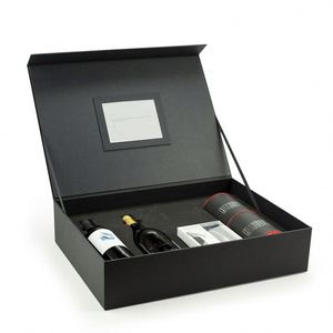 3-Flaschen-Weinversandboxen mit Styropor-Oberseite, Kork-Schattenbox-Rahmen, Weinbox - Product Image 1