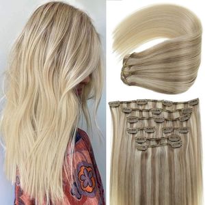 ต่อผมแบบคลิปหนีบ 100% ผมแท้รัสเซีย Remy ขายส่ง ผมต่อแบบคลิปหนีบอินเดียธรรมชาติไร้รอยต่อ - Product Image 2