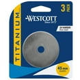 DB WESTCOTT Lame de remplacement pour tondeuse rotative collée au titane de 45mm Lot de 3 fournitures de couture artisanales - Product Image 3