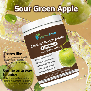 Top Quality Creatine Monohydrate Gummies Pure Creatine Gummies for Adults Muscle Building <b>Supplements</b> Sour Green Apple Taste - Product Image 6