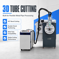Coupe-tubes portable économique 1500W pour métal, acier, laiton, cuivre, tubes ronds et carrés, machine de découpe de tubes laser à fibre simple