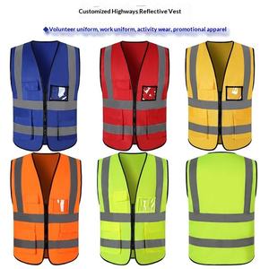 Gilet de sécurité réfléchissant de classe ANSI, jaune fluorescent, pour la construction, la circulation routière et l'administration des routes - Product Image 3