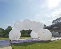 Pavillon nuage gonflable géant avec LED, ballon publicitaire en forme de nuage pour la décoration d'événements, certifié CE/TUV