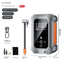 Nouvelle Pompe à Air Électrique Automatique Mini 12V 2026 avec Bloc Batterie Portable et Mesure de Pression Numérique pour Voiture en ABS