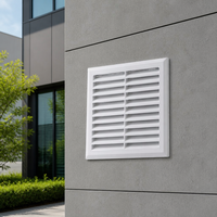 Grille d'aération carrée en aluminium étanche avec moustiquaire intégrée, super respirante, sans entrée d'eau, murale