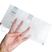 Dossier de fichiers en plastique transparent pochette d'enveloppe à fermeture éclair DL sac de documents à fermeture éclair pour le stockage de crayons en papier fournitures de bureau