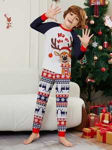 Pyjamas pour garçons pour tout-petits Ensemble de vêtements de Noël Vêtements de nuit de Noël en stock Pyjamas de Noël 2 pièces en coton pour enfants - Product Image 5