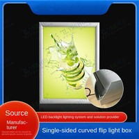 Ouvert led ultra-mince boîte à lumière cadre en alliage d'aluminium cadre publicitaire affiche cadre acrylique panneau lumineux