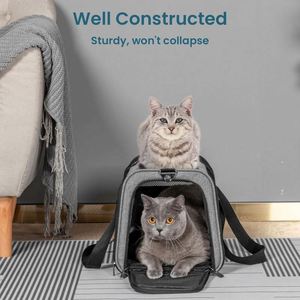 Échantillon Gratuit : Sac de Transport pour Chat et Chien, Approuvé par les Compagnies Aériennes, Sac de Transport Souple et Respirant pour Animaux de Compagnie, avec Bandoulière Réglable et - Product Image 5