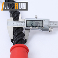 Corde triceps ergonomique en silicone 30 \ "Attache de câble antidérapante Attachement de poignet Soulagement de la pression Force de préhension Activation de l'avant-bras Métal