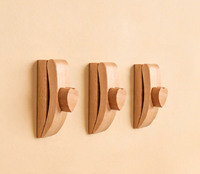 Pinces à couette en bois multifonctionnelles, rectangulaires gravées, crochets muraux en bois pour tapisseries de salle de bain, crochets de rangement créatifs