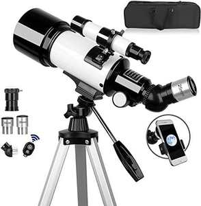 Télescope astronomique <span class=keywords><strong>F40070M</strong></span> avec trépied, télescope astronomique réfracteur pour l'observation spatiale, voyage 70400 - Product Image 2