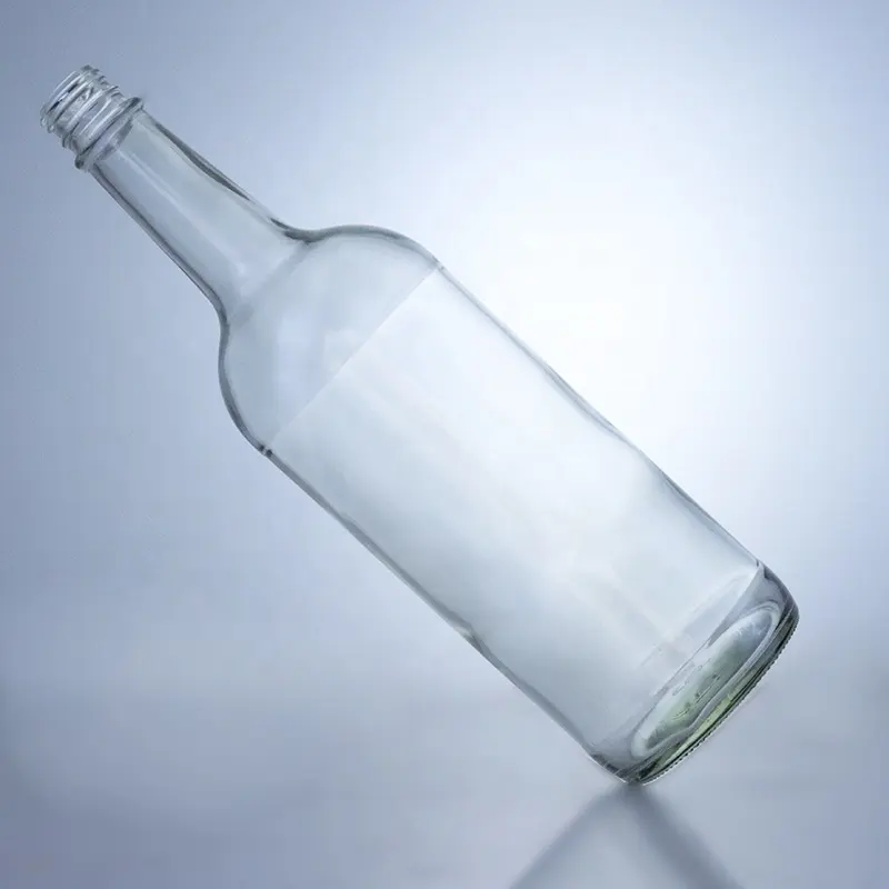 Fabricante botellas de vodka a granel 750ml 1000ml para licor con tapón de rosca de metal