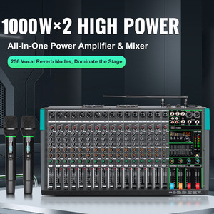 Console de mixage et amplificateur de sonorisation professionnelle PA16XM avec microphone pour scène, DJ, sonorisation en direct, système PA - Product Image 4