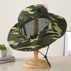 Bán Buôn Tùy Chỉnh Lớn Brim Ngư Dân Xô <span class=keywords><strong>Hat</strong></span> Người Lớn Có Thể Gập Lại Đồng Bằng Phong Cách Thêu Logo Trống Lưới Ngụy Trang Phim Hoạt Hình - Product Image 4