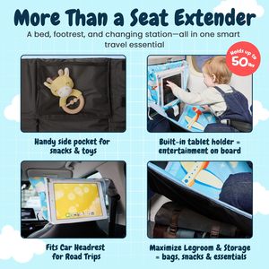 Muestra gratuita: Bandeja de viaje para niños para asiento de coche, organizador de bandeja para asiento de coche para niños pequeños, esencial para viajes por carretera, acolchado suave, impermeable - Product Image 6