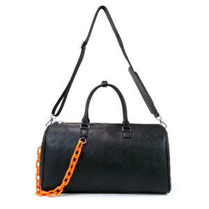 Factory Customized Wholesale Large Capacity Portable PU Leather zippered travel <b>bags</b> men's travel shoulder <b>bags</b> - Product Image 3