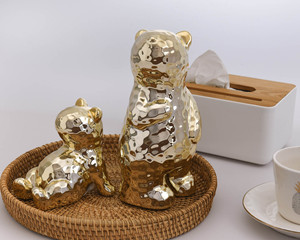 Decorazioni per la Casa Creative, Artigianato Decorativo in Porcellana, Ornamenti Interne Interessanti, Regalo per Ufficio, Statuetta di Orso - Product Image 5