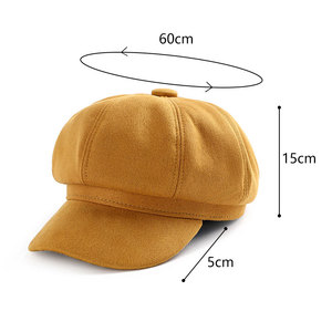 หมวกอเนกประสงค์สำหรับจิตรกรอังกฤษหมวกปลาหมึกเวอร์ชั่นเกาหลีฤดูใบไม้ร่วงและฤดูหนาว - Product Image 3