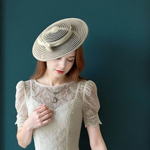 Sombreros de Ala Ancha Estilo Británico con Diadema y Lazo para Mujer, Elegantes Sombreros de Boda, Estilo Kentucky - Product Image 2