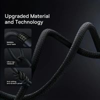 Meilleure vente 1M 3A Nylon tressé Type C Charge rapide USB vers câble de Type C noir bleu pour ordinateur Chargeur de charge rapide