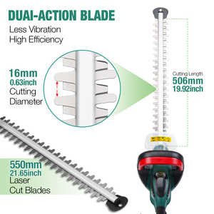 Taille-haie électrique pas cher 600W, taille-haie sans <span class=keywords><strong>fil</strong></span> 20V - Product Image 3