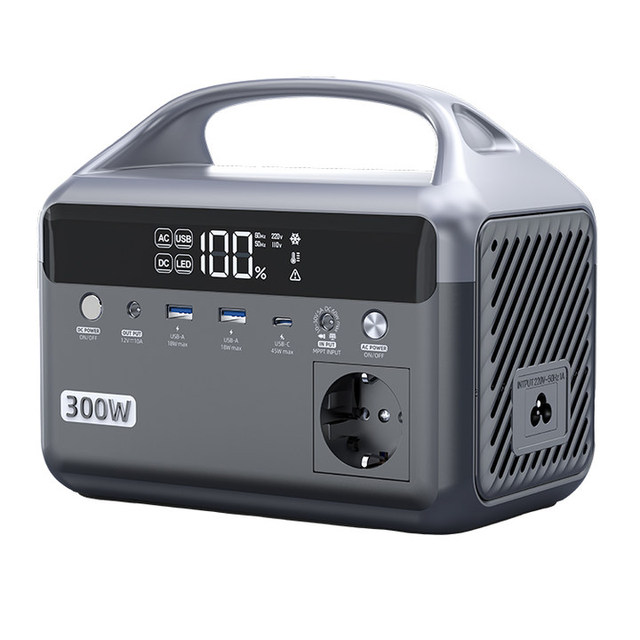 Outdoor Camping Lifepo4 Lithium Battery 300W Solar Portable AC Pure Sine Wave Power Generator Stations Powerstation