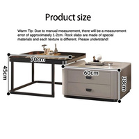 Nouveau style de meubles de maison Table basse carrée multifonctionnelle à bas prix pour thé ou café Table basse moderne en verre blanc
