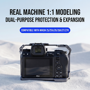Jaula de Aluminio para Cámara <span class=keywords><strong>Nikon</strong></span> Z5/Z5II/Z6/<span class=keywords><strong>Z6II</strong></span>/Z6III/Z7/Z7II, Marco Protector Ligero de 186g - Product Image 2
